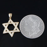 Large Solid 14K Yellow Gold & Pavé Diamond Star Of David Estate Pendant, Olde Towne Jewelers, Santa Rosa CA.