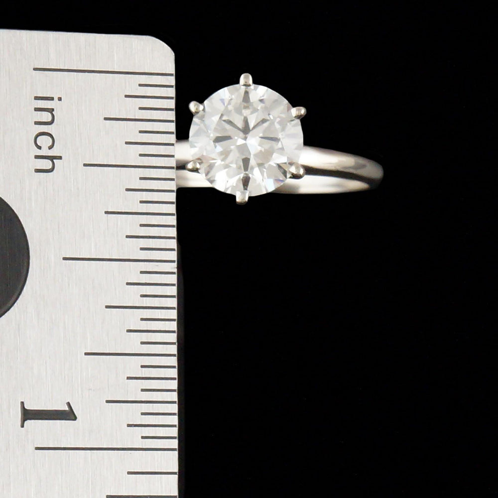 Modern Solid 14K White Gold & Diamond Solitaire Wedding Engagement Ring, Olde Towne Jewelers, Santa Rosa CA.