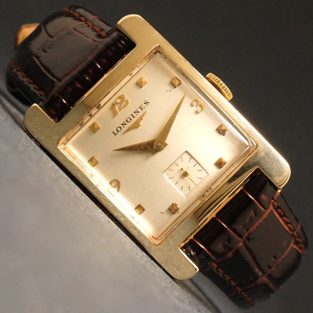 Stunning 1951 Longines Solid 14K Gold Man's Watch Excellent Original Condition