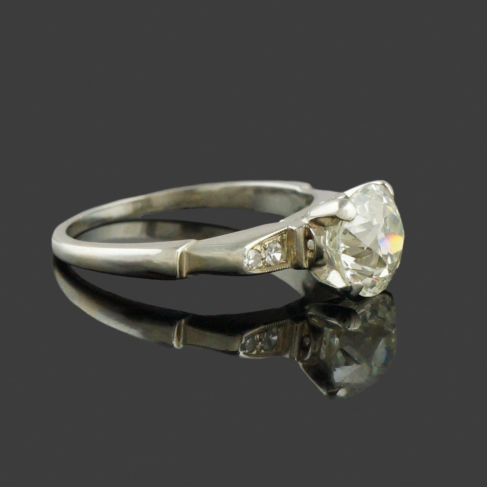 Solid 14K Gold & 1.40 Ct Center OEC Diamond Wedding Band, Engagement Ring, Olde Towne Jewelers, Santa Rosa CA.