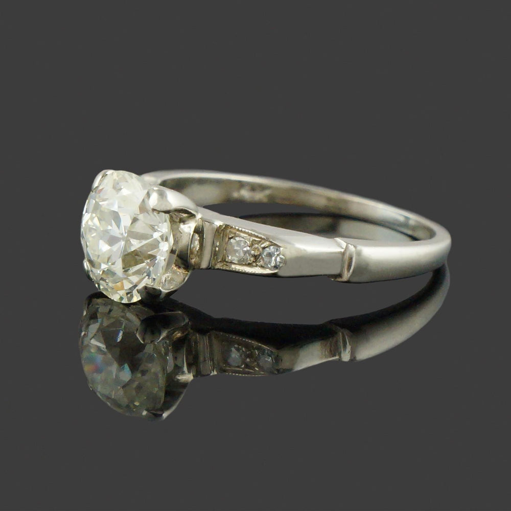 Solid 14K Gold & 1.40 Ct Center OEC Diamond Wedding Band, Engagement Ring, Olde Towne Jewelers, Santa Rosa CA.