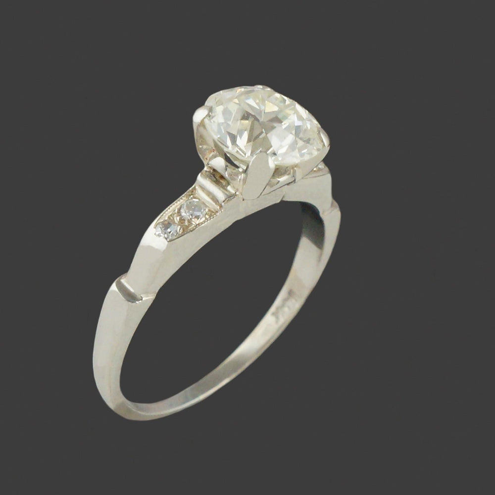 Solid 14K Gold & 1.40 Ct Center OEC Diamond Wedding Band, Engagement Ring, Olde Towne Jewelers, Santa Rosa CA.