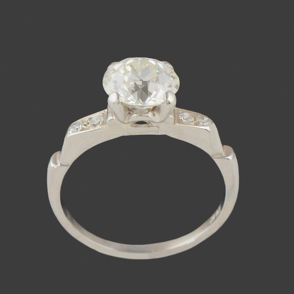 Solid 14K Gold & 1.40 Ct Center OEC Diamond Wedding Band, Engagement Ring, Olde Towne Jewelers, Santa Rosa CA.