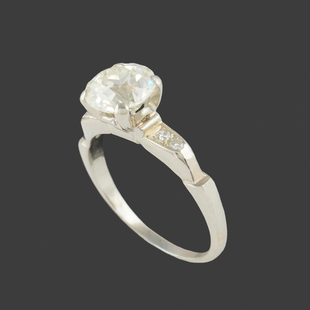 Solid 14K Gold & 1.40 Ct Center OEC Diamond Wedding Band, Engagement Ring, Olde Towne Jewelers, Santa Rosa CA.