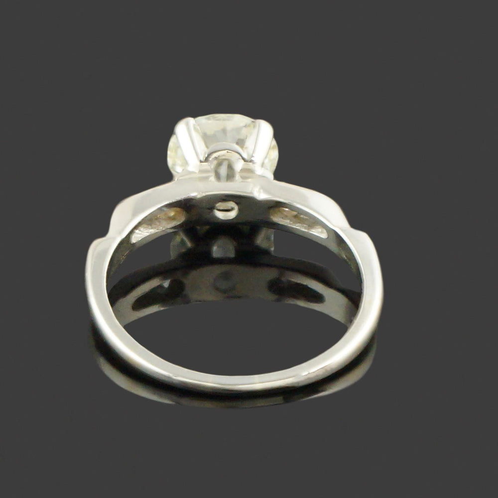 Solid 14K Gold & 1.40 Ct Center OEC Diamond Wedding Band, Engagement Ring, Olde Towne Jewelers, Santa Rosa CA.