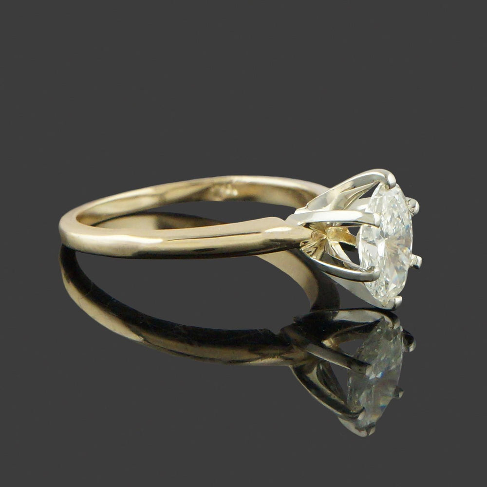 Solid 14K Yellow Gold & 1.20 Ct Oval Cut Diamond Solitaire Engagement Ring, Olde Towne Jewelers, Santa Rosa CA.