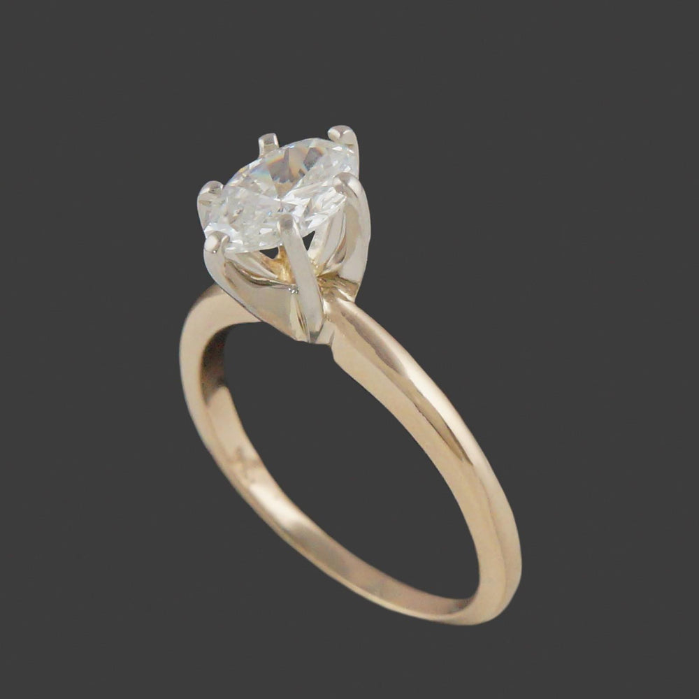 Solid 14K Yellow Gold & 1.20 Ct Oval Cut Diamond Solitaire Engagement Ring, Olde Towne Jewelers, Santa Rosa CA.
