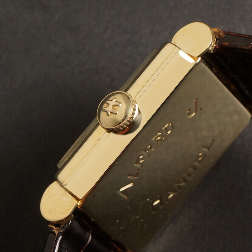 Stunning 1940s Hamilton Hayden Solid 14K Gold Man's Hooded Lug Watch Serviced, Olde Towne Jewelers, Santa Rosa CA.