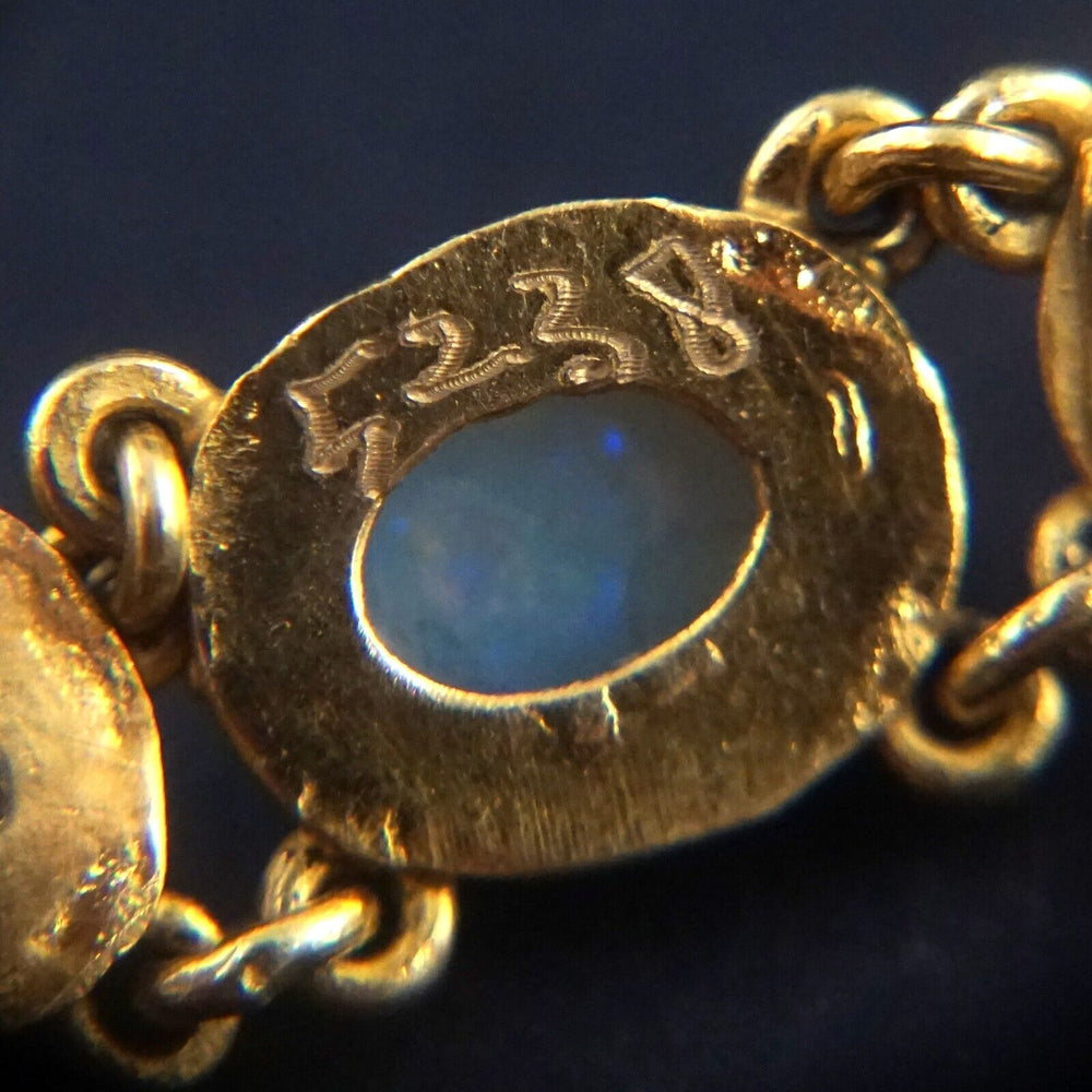 Amazing Carolyn Tyler 22K Gold Crystal Opal & Pearl Fishnet Bib Necklace, Olde Towne Jewelers, Santa Rosa CA.