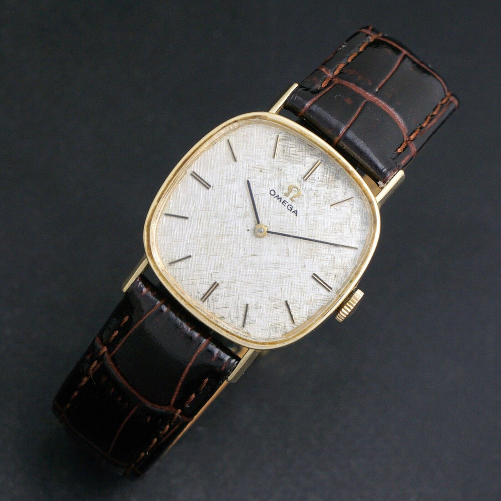 Stunning 1970 Omega Solid 14K Yellow Gold Man's Mid Size Dress Watch, Olde Towne Jewelers, Santa Rosa CA.