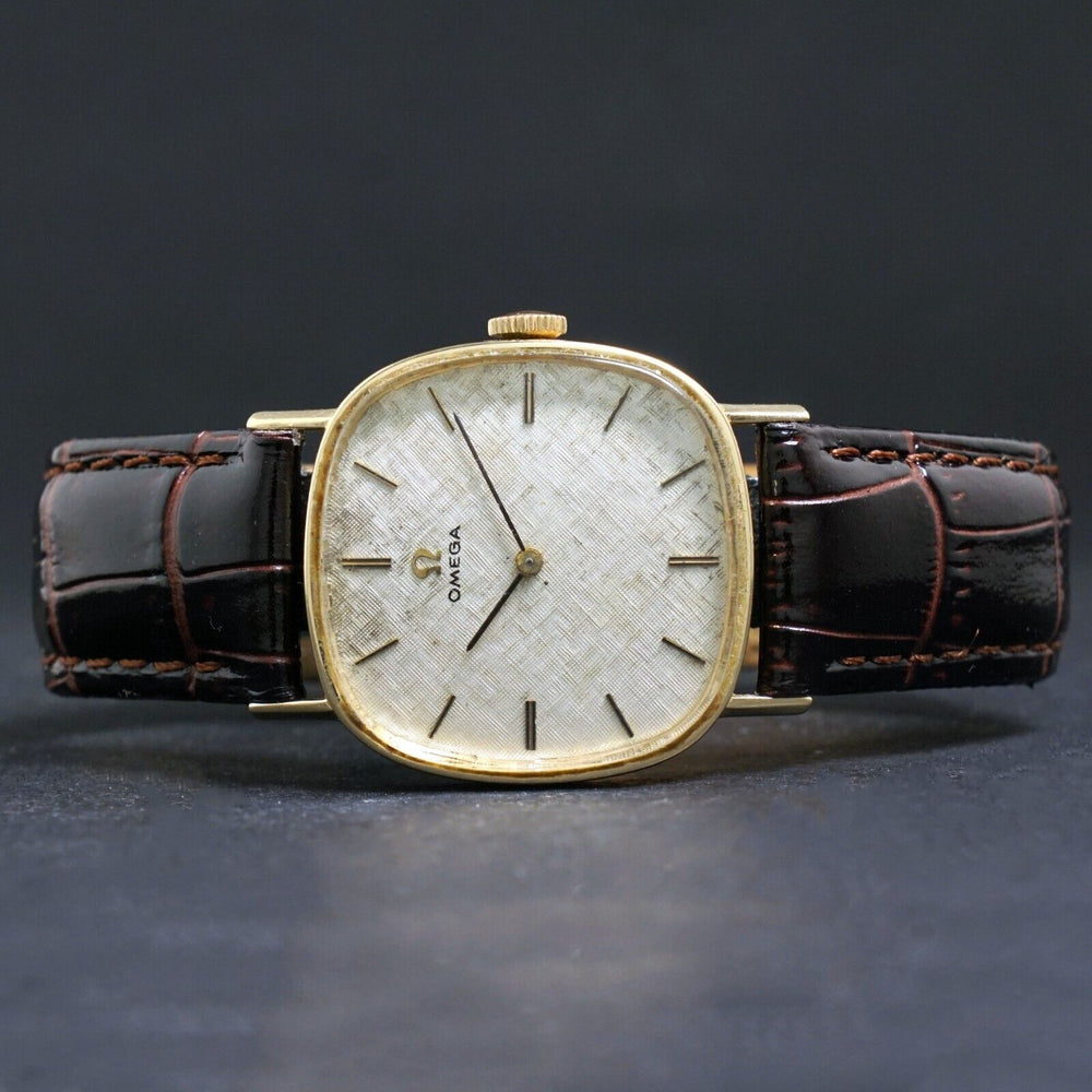 Stunning 1970 Omega Solid 14K Yellow Gold Man's Mid Size Dress Watch, Olde Towne Jewelers, Santa Rosa CA.