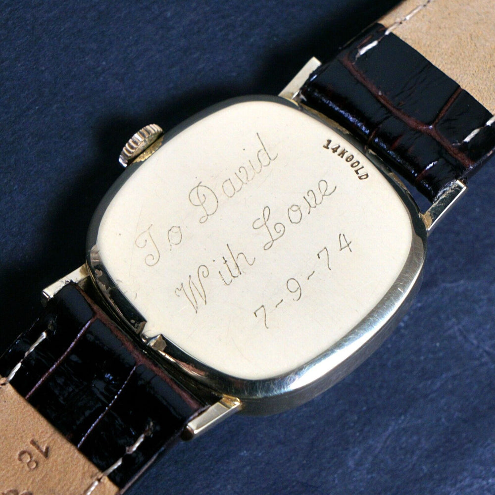 Stunning 1970 Omega Solid 14K Yellow Gold Man's Mid Size Dress Watch, Olde Towne Jewelers, Santa Rosa CA.