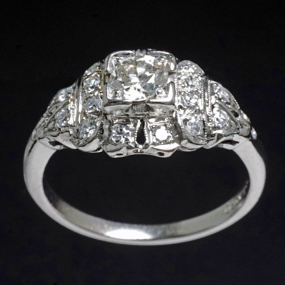 Antique Art Deco Platinum & .62 CTW OEC Diamond Wedding Band, Engagement Ring, Olde Towne Jewelers, Santa Rosa CA.