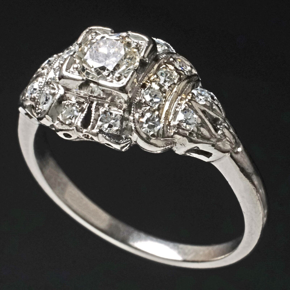 Antique Art Deco Platinum & .62 CTW OEC Diamond Wedding Band, Engagement Ring, Olde Towne Jewelers, Santa Rosa CA.