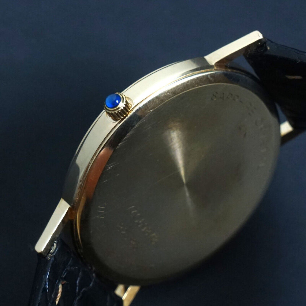 Stunning Movado Solid 14K Yellow Gold Man's Quartz Dress Watch XLNT! Olde Towne Jewelers, Santa Rosa CA.