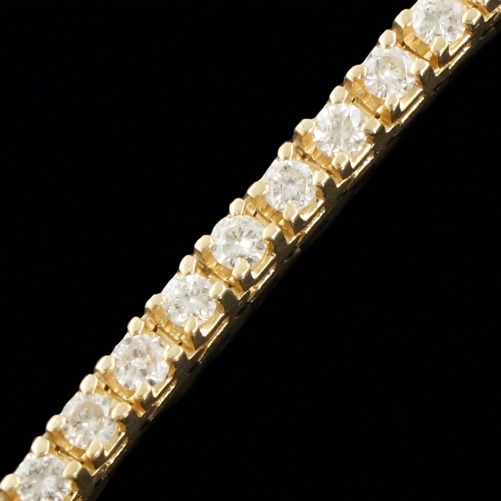 Solid 14K Yellow Gold & 3.40 CTW Diamond Link 7.25" Estate Tennis Line Bracelet, Olde Towne Jewelers, Santa Rosa CA.