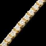 Solid 14K Yellow Gold & 3.40 CTW Diamond Link 7.25" Estate Tennis Line Bracelet, Olde Towne Jewelers, Santa Rosa CA.