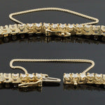 Solid 14K Yellow Gold & 3.40 CTW Diamond Link 7.25" Estate Tennis Line Bracelet, Olde Towne Jewelers, Santa Rosa CA.