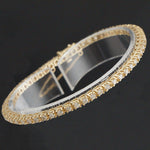 Solid 14K Yellow Gold & 3.40 CTW Diamond Link 7.25" Estate Tennis Line Bracelet, Olde Towne Jewelers, Santa Rosa CA.