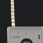 Solid 14K Yellow Gold & 3.40 CTW Diamond Link 7.25" Estate Tennis Line Bracelet, Olde Towne Jewelers, Santa Rosa CA.