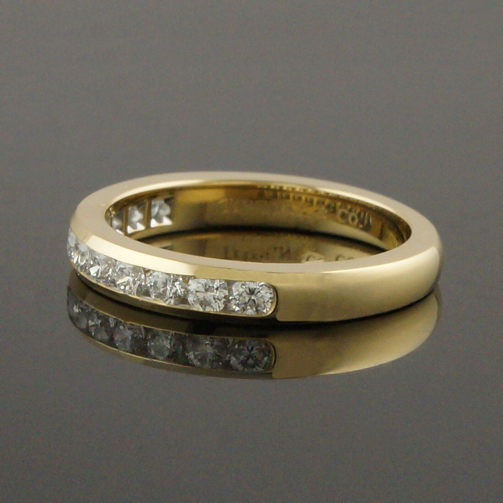 Tiffany & Co. Solid 18K Gold, .50 CTW Diamond Wedding Band, Anniversary Ring, Olde Towne Jewelers, Santa Rosa CA.