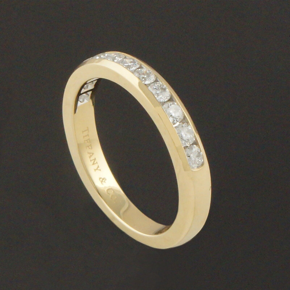 Tiffany & Co. Solid 18K Gold, .50 CTW Diamond Wedding Band, Anniversary Ring, Olde Towne Jewelers, Santa Rosa CA.