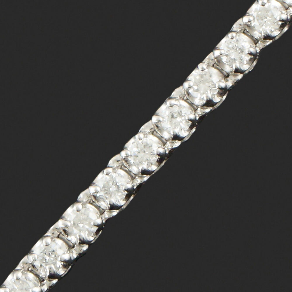 Elegant Solid 18K White Gold & 3.43 CTW Diamond Line 7" Estate Tennis Bracelet, Olde Towne Jewelers, Santa Rosa CA.