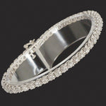 Elegant Solid 18K White Gold & 3.43 CTW Diamond Line 7" Estate Tennis Bracelet, Olde Towne Jewelers, Santa Rosa CA.