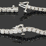 Elegant Solid 18K White Gold & 3.43 CTW Diamond Line 7" Estate Tennis Bracelet, Olde Towne Jewelers, Santa Rosa CA.