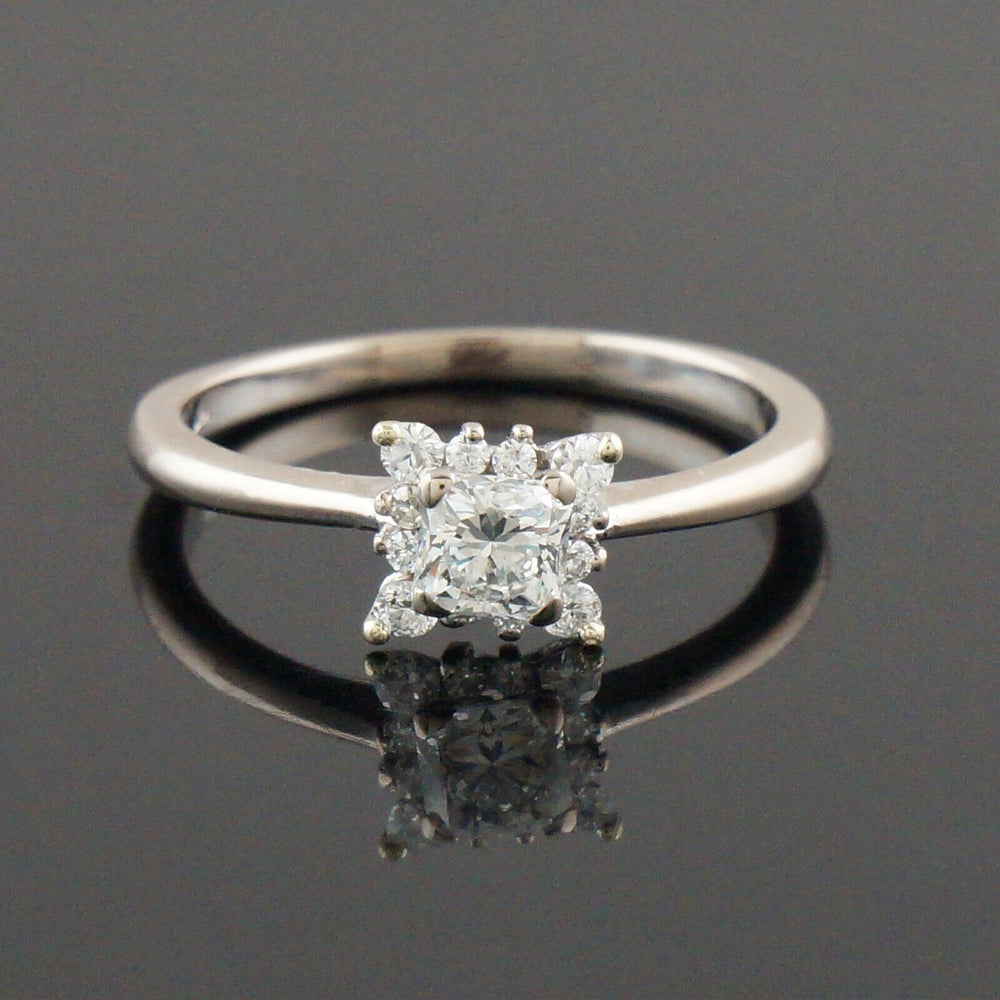 Hearts On Fire Platinum & Princess Diamond Halo Wedding Band, Engagement Ring