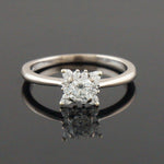 Hearts On Fire Platinum & Princess Diamond Halo Wedding Band, Engagement Ring
