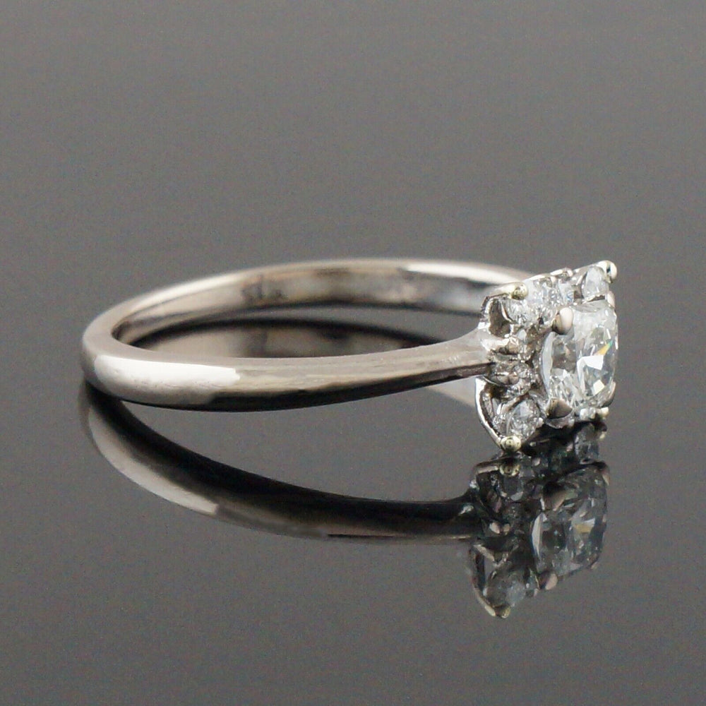 Hearts On Fire Platinum & Princess Diamond Halo Wedding Band, Engagement Ring, Olde Towne Jewelers, Santa Rosa CA.