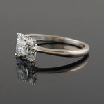Hearts On Fire Platinum & Princess Diamond Halo Wedding Band, Engagement Ring, Olde Towne Jewelers, Santa Rosa CA.