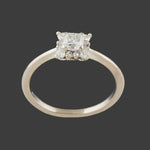 Hearts On Fire Platinum & Princess Diamond Halo Wedding Band, Engagement Ring, Olde Towne Jewelers, Santa Rosa CA.
