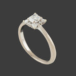Hearts On Fire Platinum & Princess Diamond Halo Wedding Band, Engagement Ring, Olde Towne Jewelers, Santa Rosa CA.