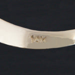 Modernist Two Tone Solid 14K Gold, Open Oval Onyx & Diamond Estate Cocktail Ring, Olde Towne Jewelers, Santa Rosa CA.