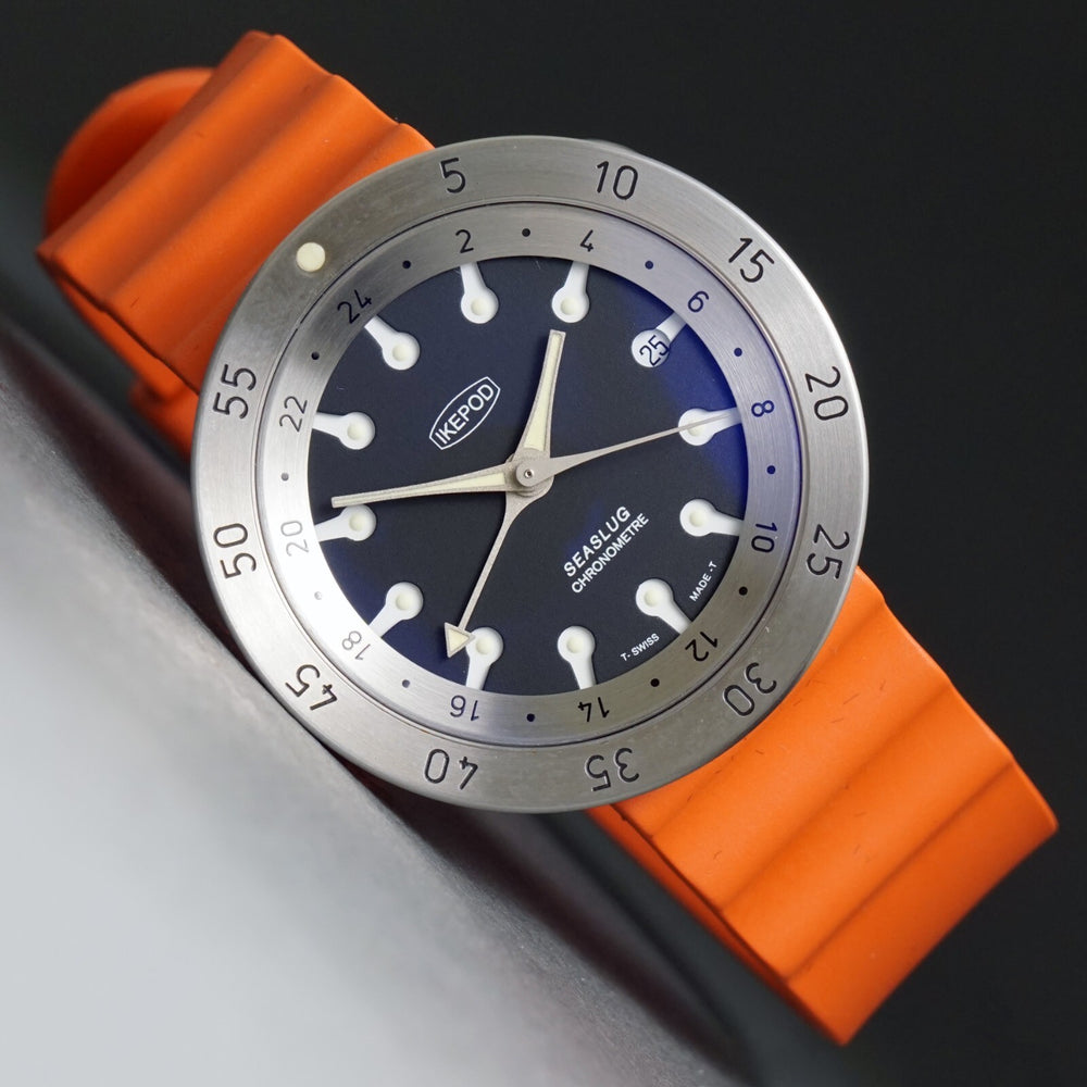 Stunning Ikepod Seaslug GMT Stainless Steel Mans Watch UNWORN LNIB Box & Papers