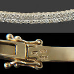 Solid 14K Yellow Gold 1.30 CTW Pavé Diamond Hinged Bangle Bracelet, Olde Towne Jewelers, Santa Rosa CA.
