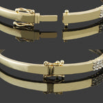 Solid 14K Yellow Gold 1.30 CTW Pavé Diamond Hinged Bangle Bracelet, Olde Towne Jewelers, Santa Rosa CA.