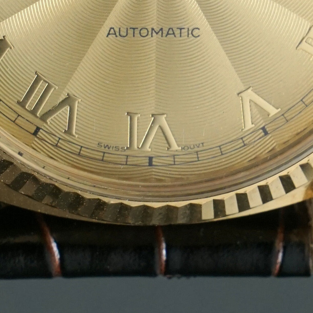 Stunning Croton Solid 18K Gold & Diamond Man's President Day Date Watch, Olde Towne Jewelers, Santa Rosa CA.