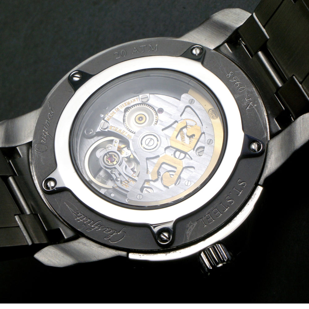 Stunning Glashutte Sport Evolution Stainless Steel Mans Watch, Factory Service, Olde Towne Jewelers, Santa Rosa CA.