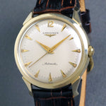 Stunning 1955 Longines Automatic Solid 14K Yellow Gold Fancy Lug Man's Watch, Olde Towne Jewelers, Santa Rosa CA.
