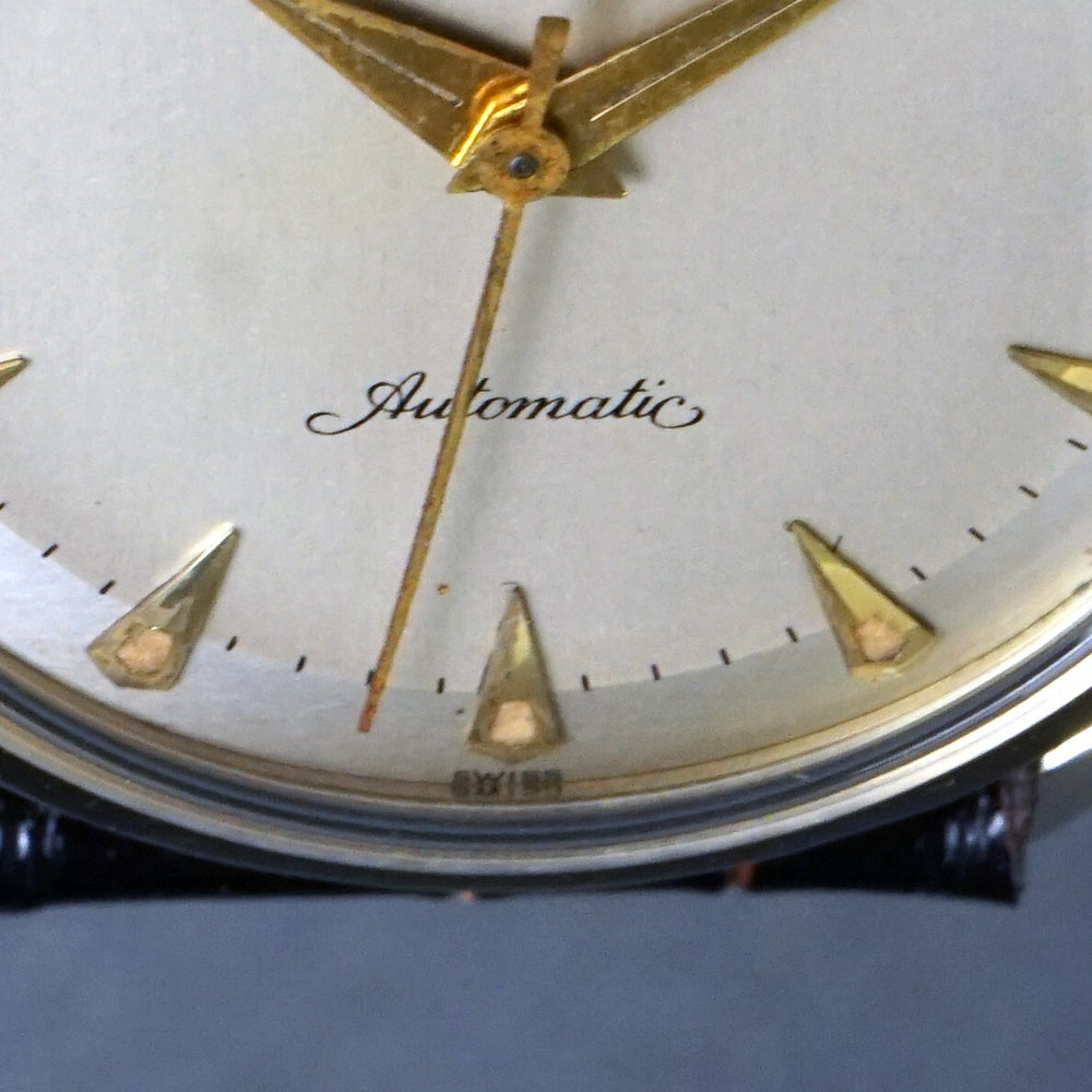 Stunning 1955 Longines Automatic Solid 14K Yellow Gold Fancy Lug Man's Watch, Olde Towne Jewelers, Santa Rosa CA.