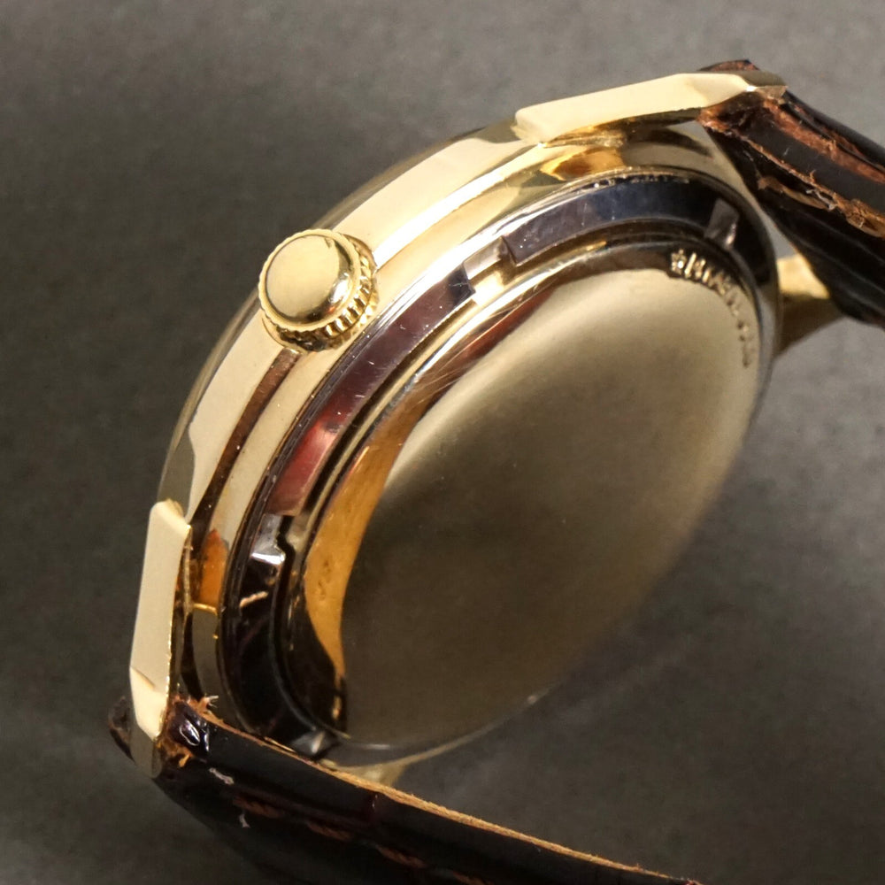Stunning 1955 Longines Automatic Solid 14K Yellow Gold Fancy Lug Man's Watch, Olde Towne Jewelers, Santa Rosa CA.