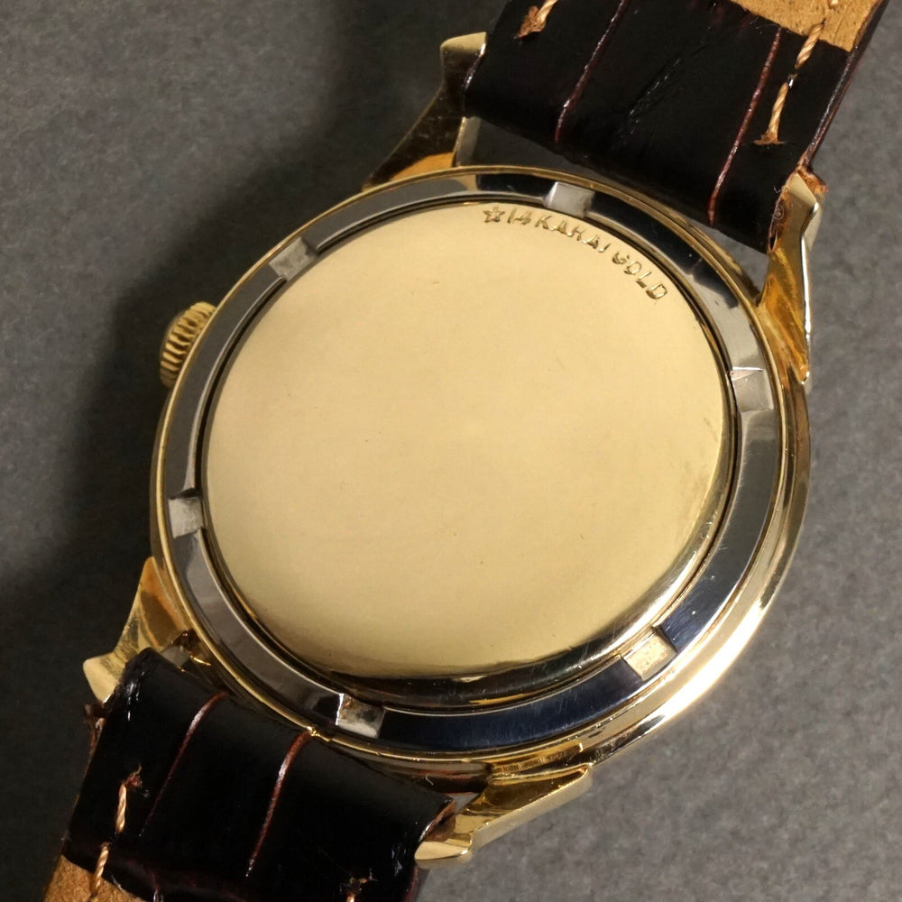 Stunning 1955 Longines Automatic Solid 14K Yellow Gold Fancy Lug Man's Watch, Olde Towne Jewelers, Santa Rosa CA.