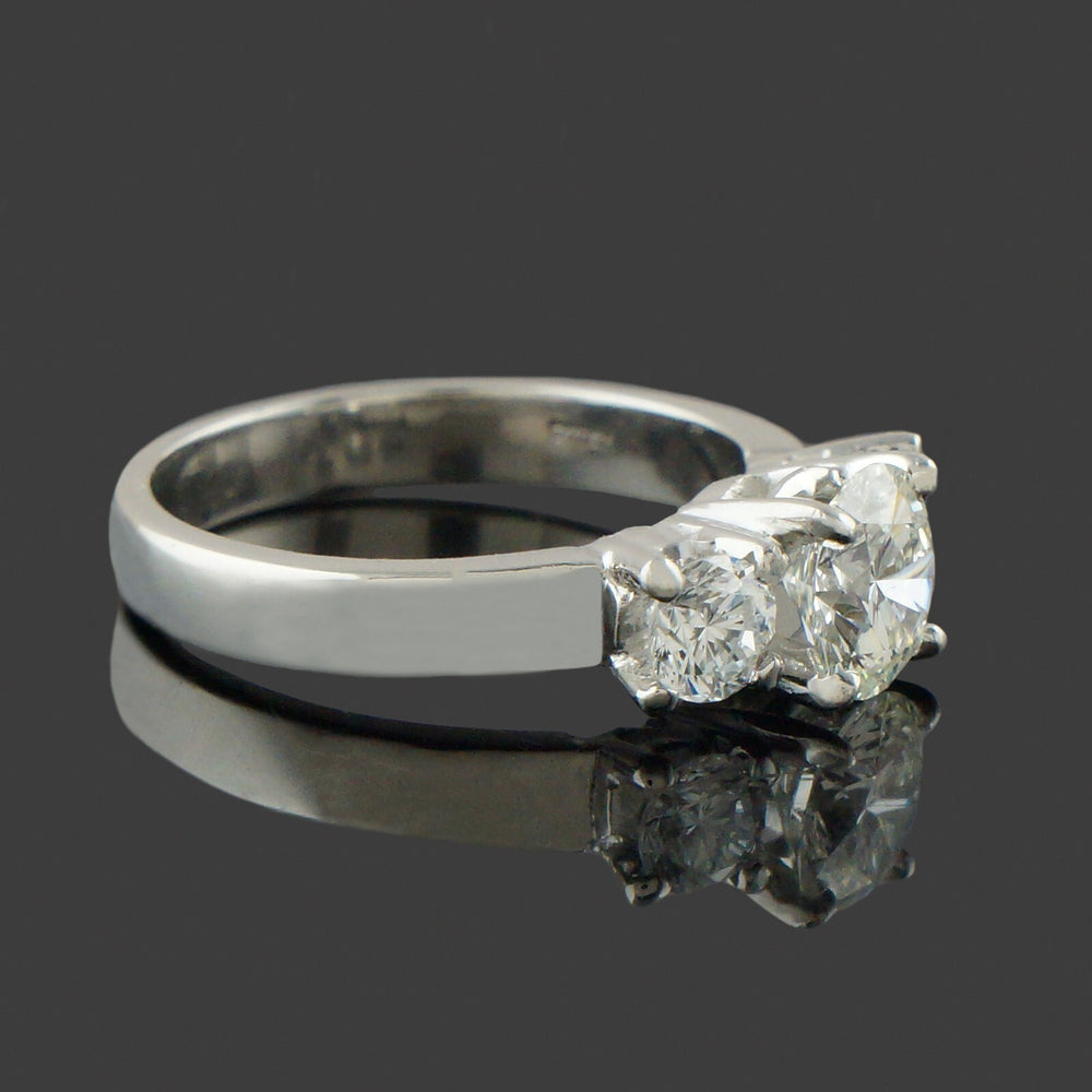 Platinum & 1.50 CTW Diamond, 3 Stone Engagement, Wedding, Anniversary Ring, Olde Towne Jewelers, Santa Rosa CA.