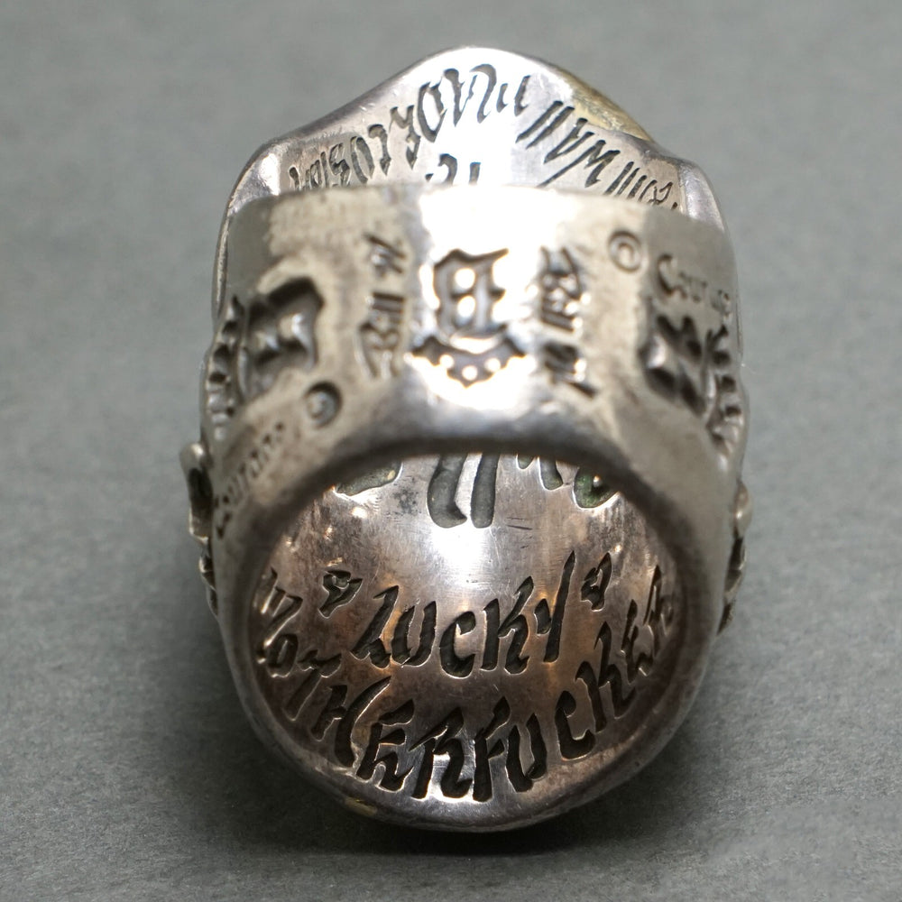 Bill Wall Graffiti Master Custom Sterling Silver 18K Gold Alexandrite Ring, Cert, Olde Towne Jewelers, Santa Rosa CA.