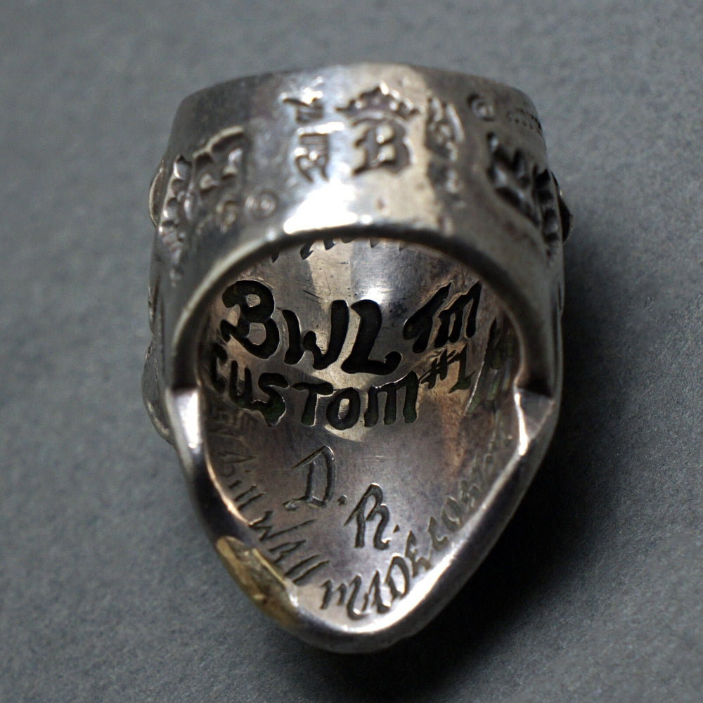 Bill Wall Graffiti Master Custom Sterling Silver 18K Gold Alexandrite Ring, Cert, Olde Towne Jewelers, Santa Rosa CA.