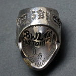 Bill Wall Graffiti Master Custom Sterling Silver 18K Gold Alexandrite Ring, Cert, Olde Towne Jewelers, Santa Rosa CA.