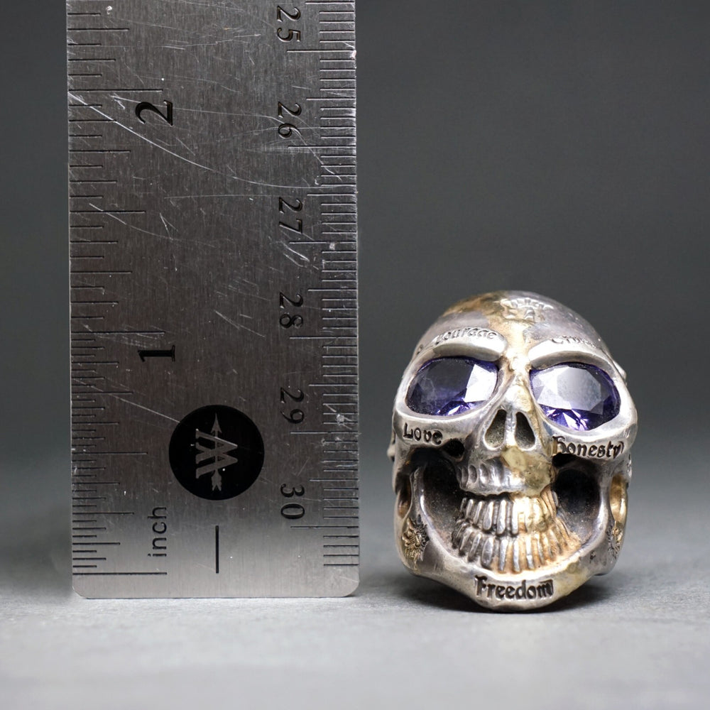 Bill Wall Graffiti Master Custom Sterling Silver 18K Gold Alexandrite Ring, Cert, Olde Towne Jewelers, Santa Rosa CA.